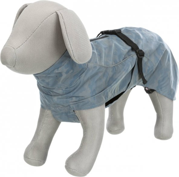 Trixie Köpek Yağmurluğu Fosforlu Reflektiv XS 25cm Gümüş Mavi - 2