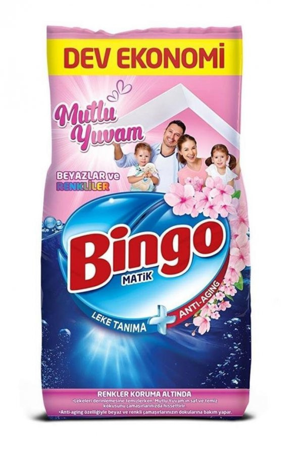 Bingo Matik Renkli&Beyaz 8 kg Mutlu yuvam