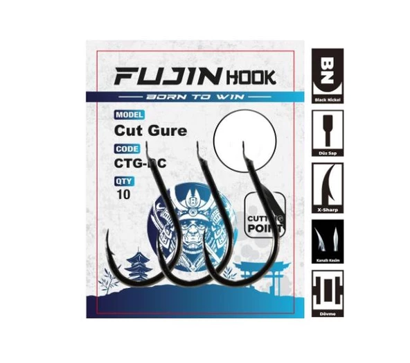 Fujin Cut Gure Deliksiz Düz Olta Kancası