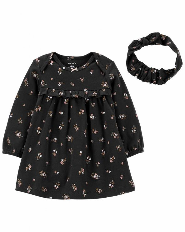 Carters Layette Kız Bebek Elbise Set 1M754210 Siyah