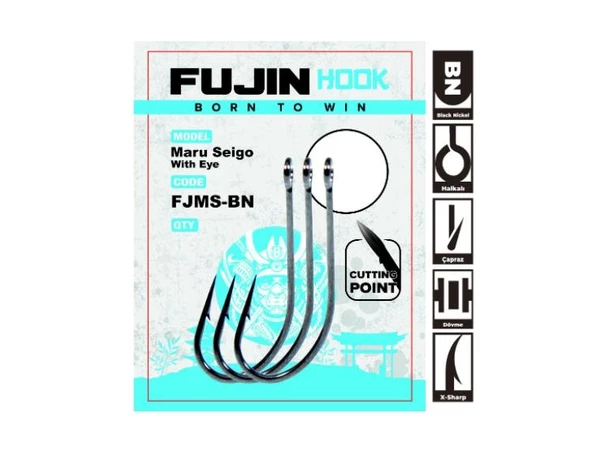 Fujin Maru Seigo With Eye Çapraz Delikli Olta Kancası