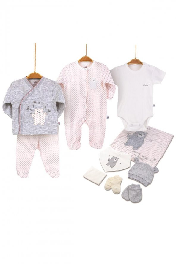 Bibaby Bimini Pretty Teddy 10 Parça Hastane Çıkışı 63174 Ekru