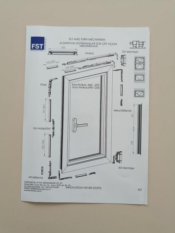 FST ÇİFT AÇILIM ALM İÇİN UZUN MAKAS  ANTRASİT GRİ