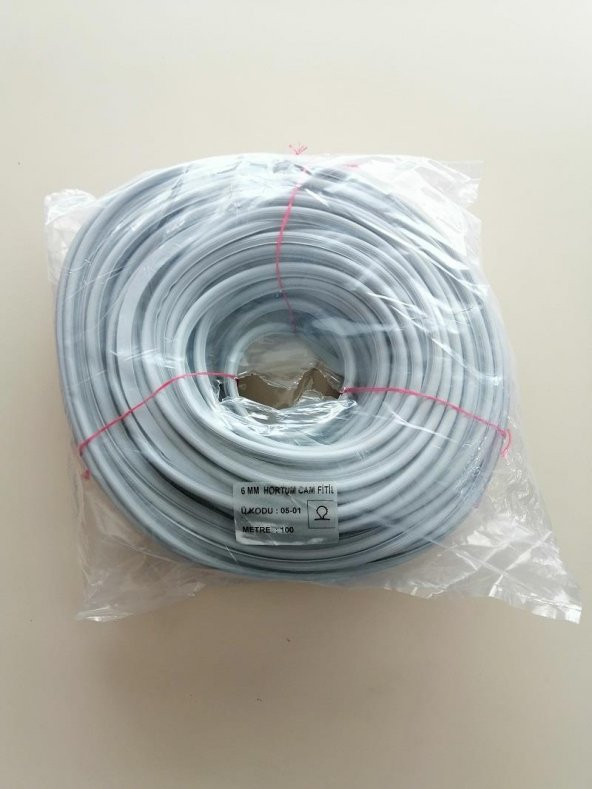 6  MM HORTUM FİTİL 100 MT GRİ ürün görseli 1