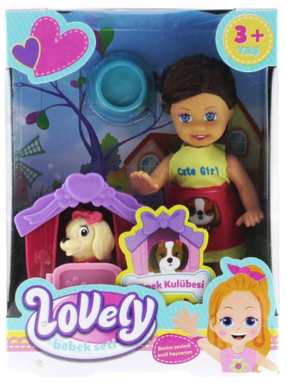 Lovely Mini Bebek Evcil Hayvan ve Kulübesi Oyun Seti
