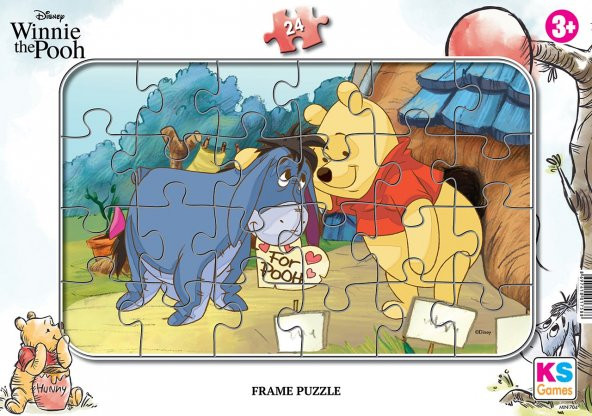 Disney Winnie The Pooh (Ayı Winnie) Frame Puzzle/Yapboz 24'parça
