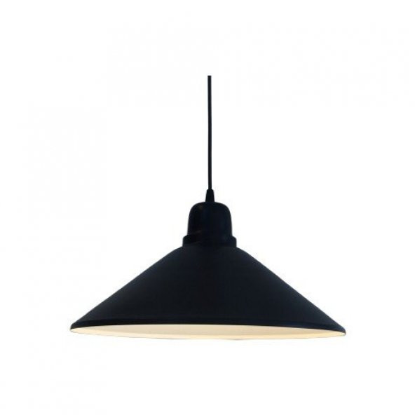 MYLİGHTS  RETRO  METAL SARKIT AVİZE 37 CM  SİYAH  İÇİ BEYAZ - Resim 2