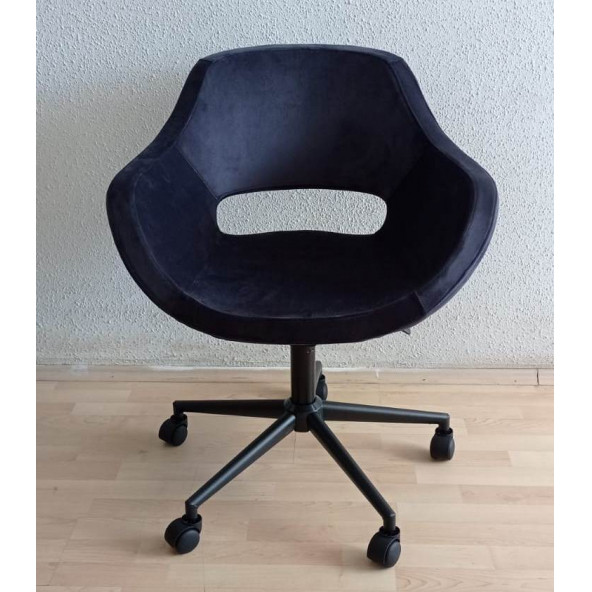 Sekreter Koltuğu Siyah Metal Ayaklı Döküm Sünger - 6