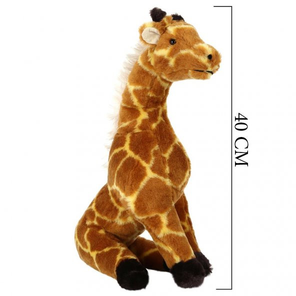 Peluş Zürafa Oyuncak 40 cm Kahverengi - 2