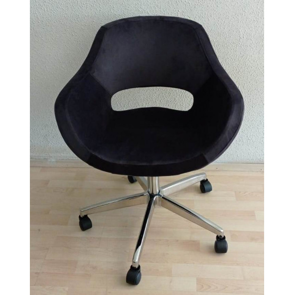 Büro Koltuğu Krom Yıldız Ayaklı Döküm Süngerli - Resim 4