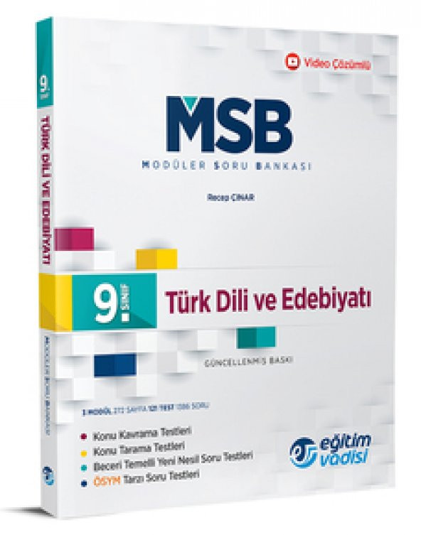 9. Sınıf Türk Dili ve Edebiyatı Modüler Soru Bankası - Eğitim Vadisi