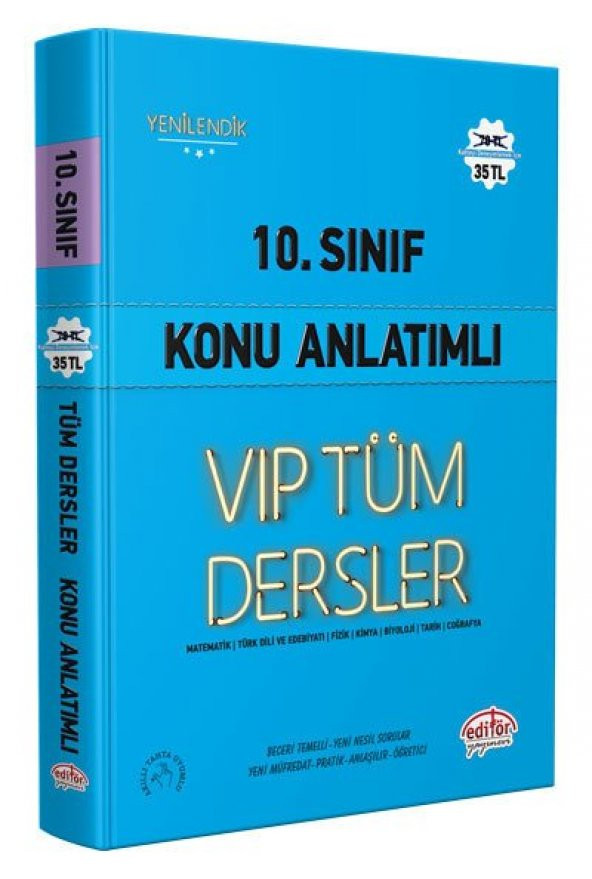 10. Sınıf Vıp Tüm Dersler Konu Anlatımlı Mavi Kitap  - Editör Yayınevi