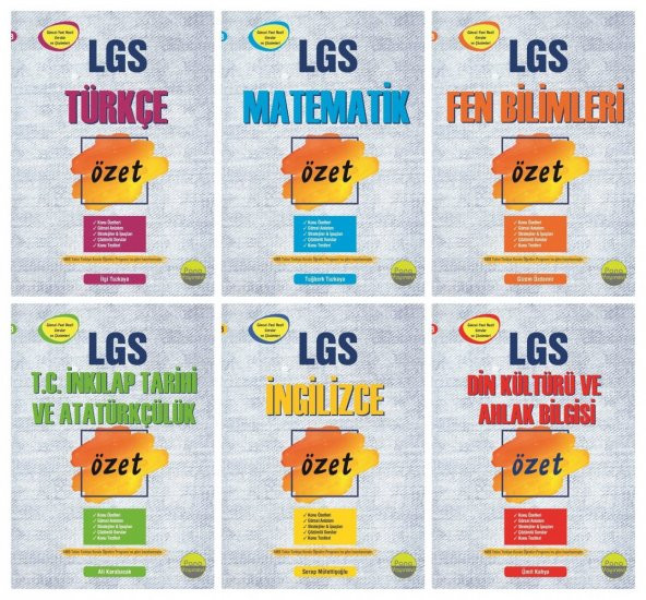 8. Sınıf  6lı LGS Özet Seti  - Delta Kültür Yayınevi - 1