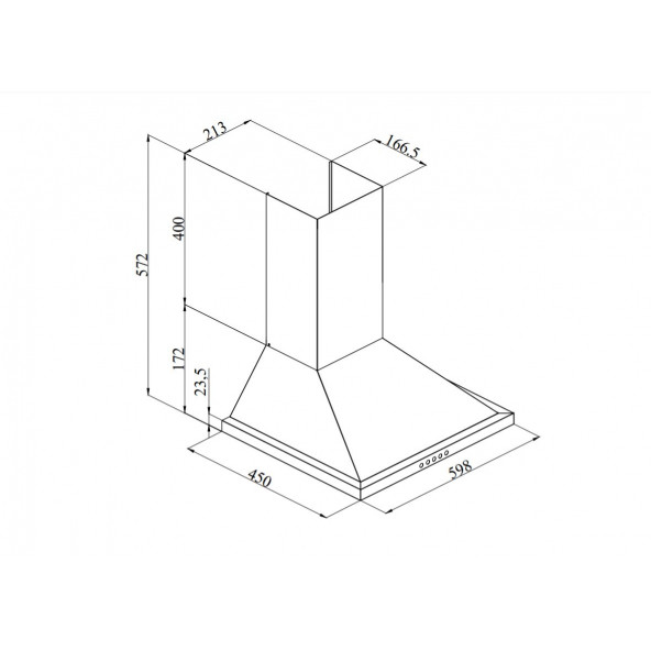 Silverline 2240 Conic İnox Duvar Tipi 60 CM Davlumbaz - 3