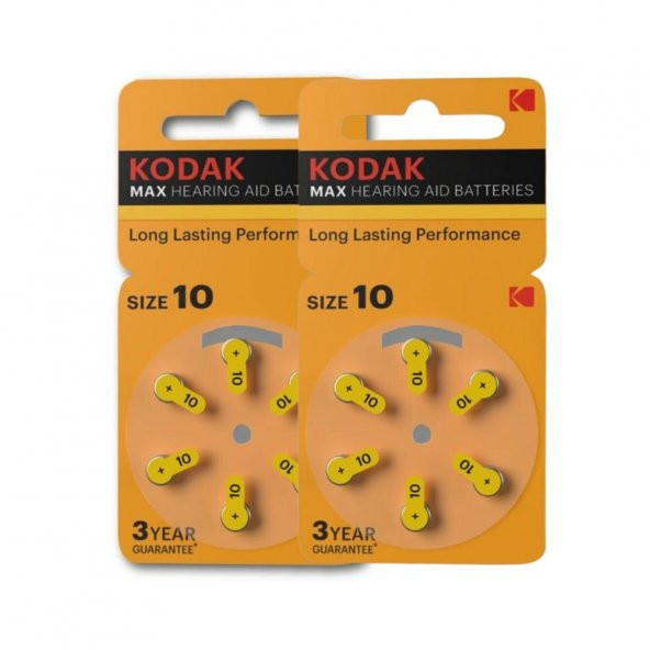 P 10 İşitme Cihaz Pili No 10 6lı 2 Paket Kodak Kulak Cihazı Pili 6lı 2 Paket