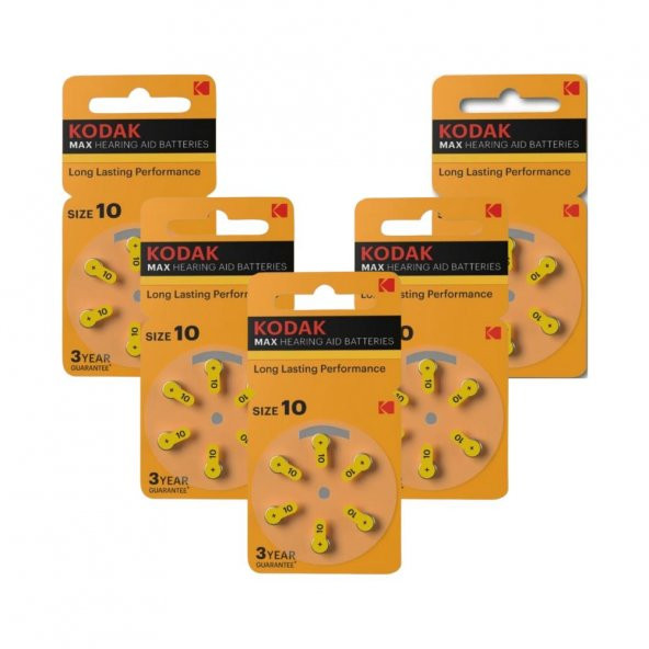 P 10 İşitme Cihaz Pili No 10 6lı 5 Paket Kodak Kulak Cihazı Pili 6lı 5 Paket