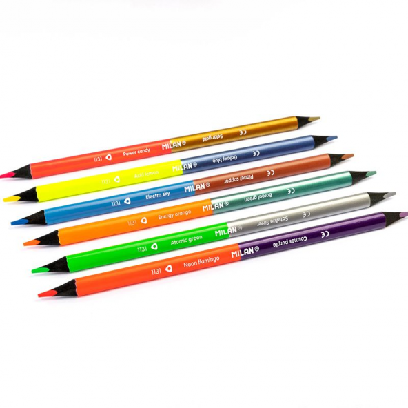 MILAN 07123306 METALIK ÇİFT UÇLU KURU BOYA 6LI - 10