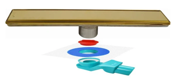 Sukar Duş Kanalı Line 6 Gold Altın Izgaralı 40 cm Ve Yalıtım Kiti 1153-0031099-01