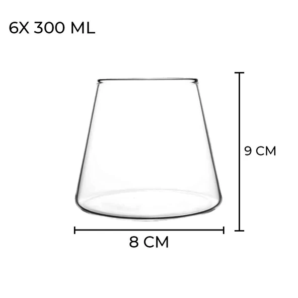 Magnolia Kasesi - 6lı Cam Tatlı Kasesi Bardak Takımı - 6x300 ML - 4