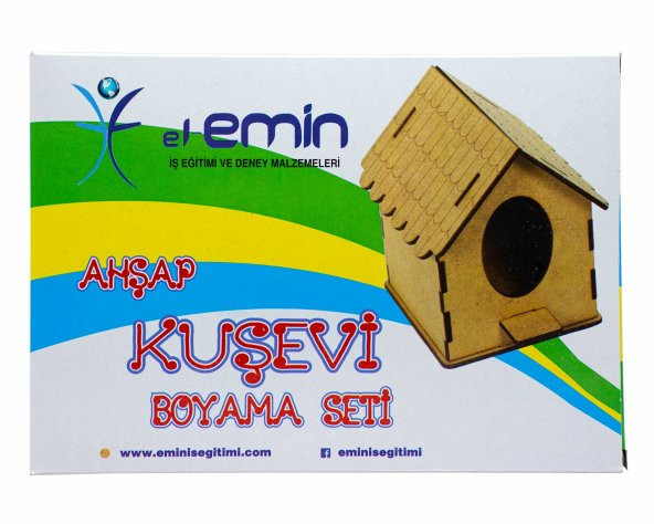 Boyama Ahşap Kuş Evi Seti - 2