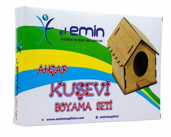Boyama Ahşap Kuş Evi Seti - 3