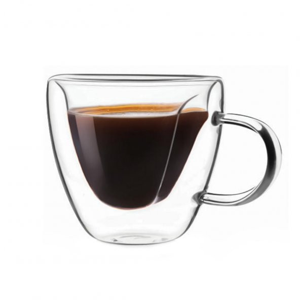 Cam Kupa Bardak Borosilikat Çift Cidarlı Bardak 175 Ml - 2