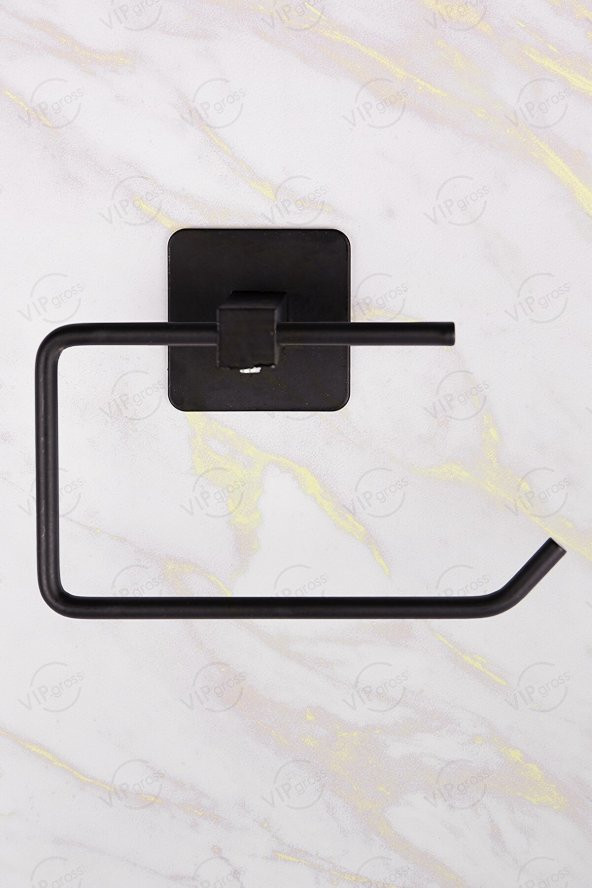 vipgross Siyah Banyo Duvara Monte Tuvalet Kağıdı Tutacağı/Tuvalet Kağıtlık - 4