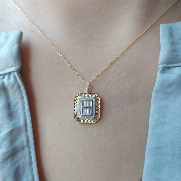 Altın baget kolye 3.00 gram ürün görseli