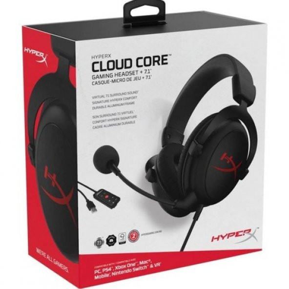 Hyperx Cloud Core 7.1 Oyuncu Kulaklığı HX-HSCC-2-BK/WW - 3