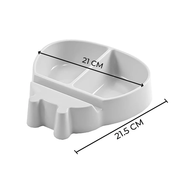 Pratik Çerezlik Telefon Stantlı Plastik 2 Bölmeli - 4