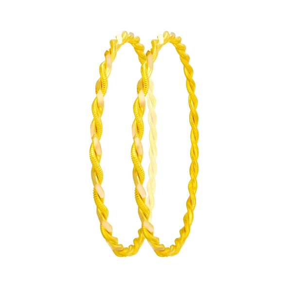 30 gr(2*15)(gram)  22 Ayar İşçiliksiz Paftalı Burma Bilezik ürün görseli 1