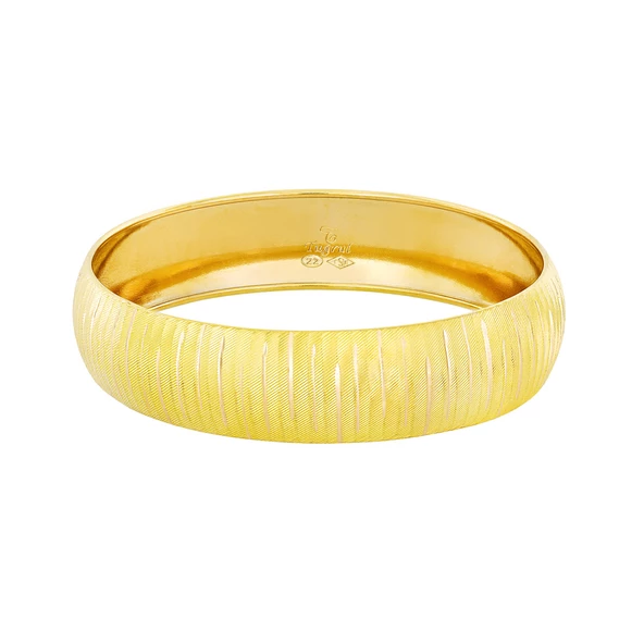 16 gr(gram) 15 mm 22 Ayar İşçiliksiz Şarnelli Bilezik TBS0016 ürün görseli 1