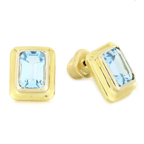 Altın Tektaş Küpe T001298 ürün görseli 1