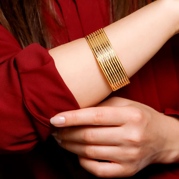 20 gr(gram) 20 mm 22 Ayar İşçiliksiz Bilezik TBC00020-121 - 2