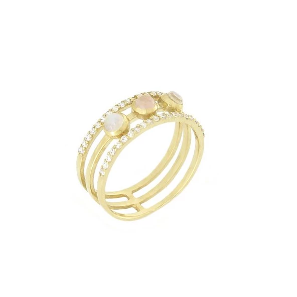 Taşlı Altın Yüzük T016235