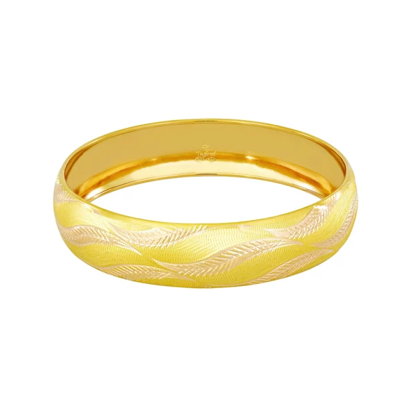 15 gr(gram) 15 mm 22 Ayar İşçiliksiz Şarnelli Bilezik TBC015-116 ürün görseli 1