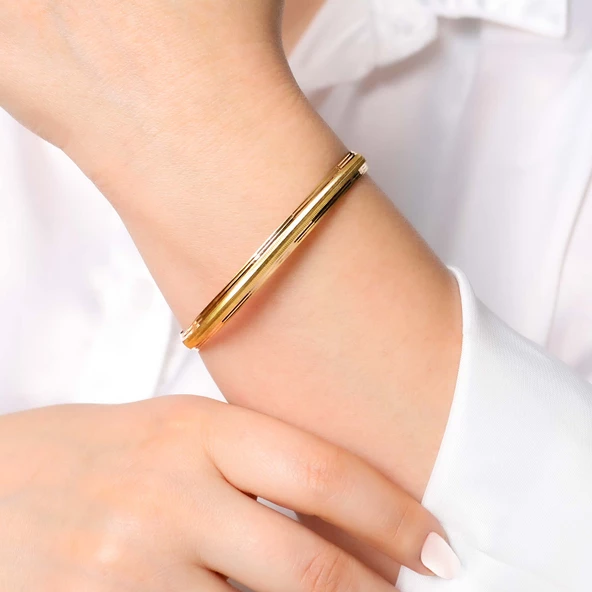 5 gr(gram) 5 mm 22 Ayar İşçiliksiz Bilezik TBC0005-5 - 2