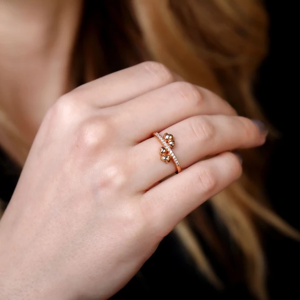 Taşlı Altın Yüzük T016238 - Resim 2