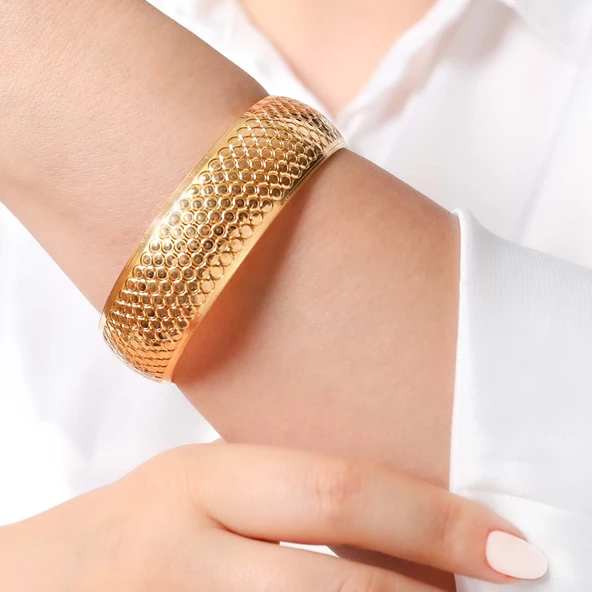 22 gr(gram) 20 mm 22 Ayar İşçiliksiz Bilezik TCNC022-1 - 2