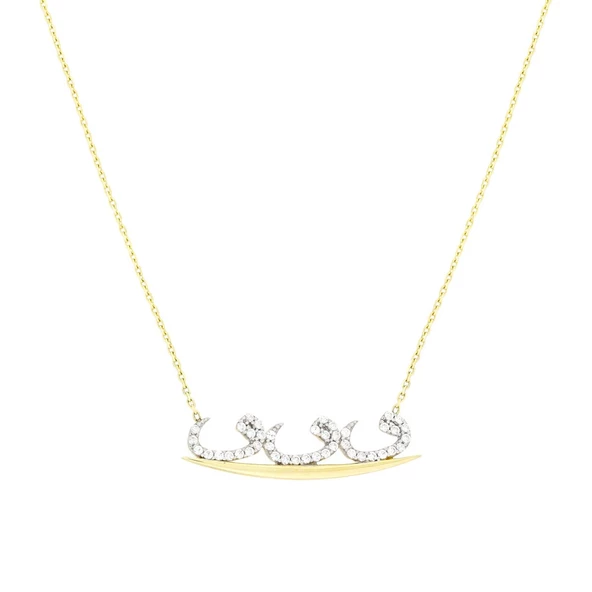 Altın Vav Kolye T017430 ürün görseli 1