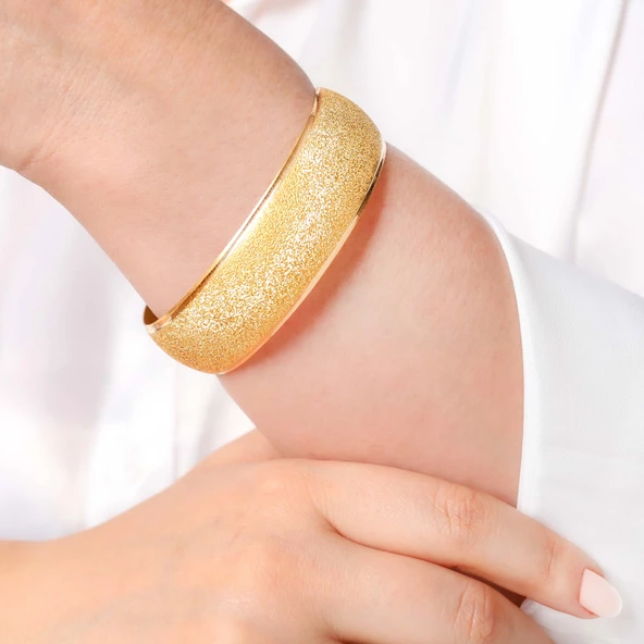 21 gr(gram) 20 mm 22 Ayar İşçiliksiz Bilezik TCNC021-1 - 2