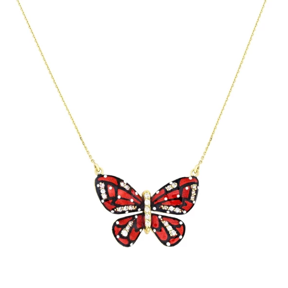 Altın Kelebek Kolye T000200