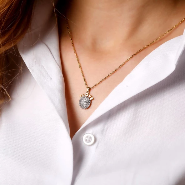 Altın Aşk Kolye T001283 - Resim 2