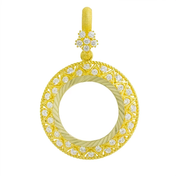 Çerçeveli Altın Kolye Ucu T029092 ürün görseli 1