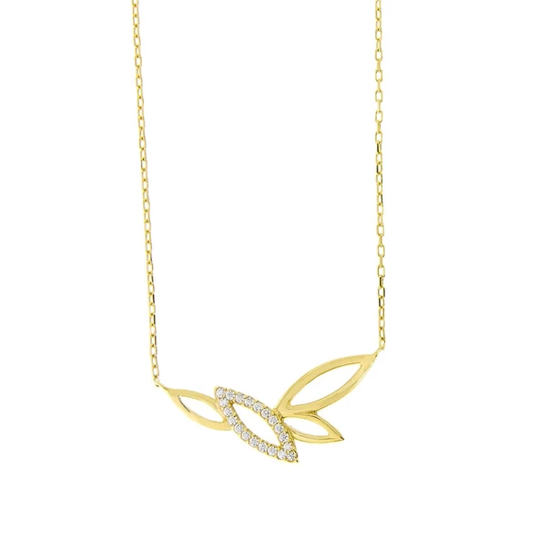 Taşlı Altın Kolye T031868 ürün görseli 1