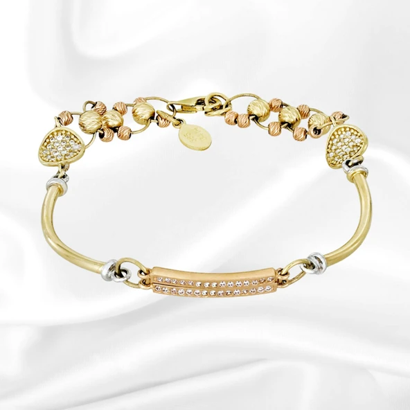 Taşlı Altın Bileklik T028605 ürün görseli 1