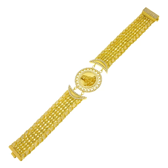 Osmanlı Tuğralı Altın Bileklik T030980 ürün görseli 1