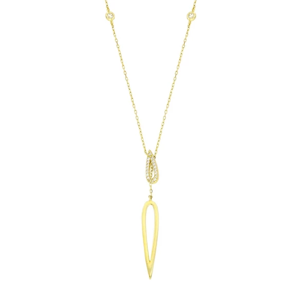 Taşlı Altın Kolye T031509 ürün görseli 1