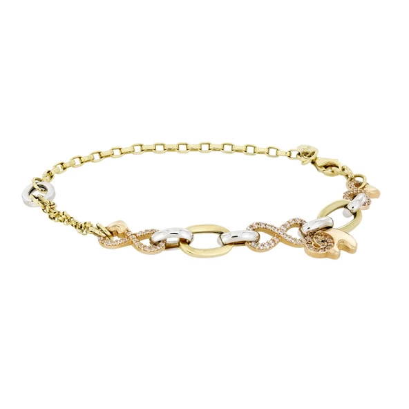 Taşlı Altın Bileklik T028595