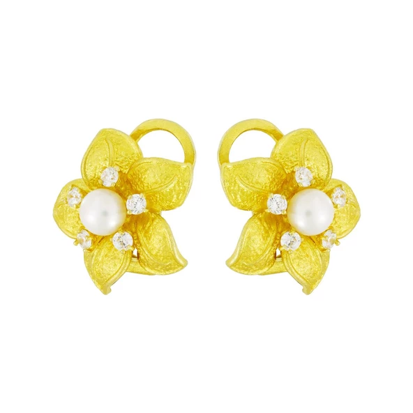 Altın İnci Küpe T032313 ürün görseli 1